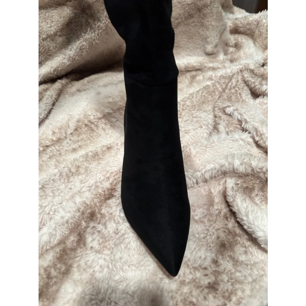 Women's Marc Fisher LTD Boots Black Over the Knee faux suede size 6